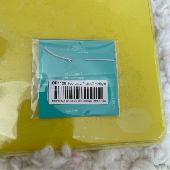 NWT origami owl core 16” chain and February charm - Picture 3 of 4